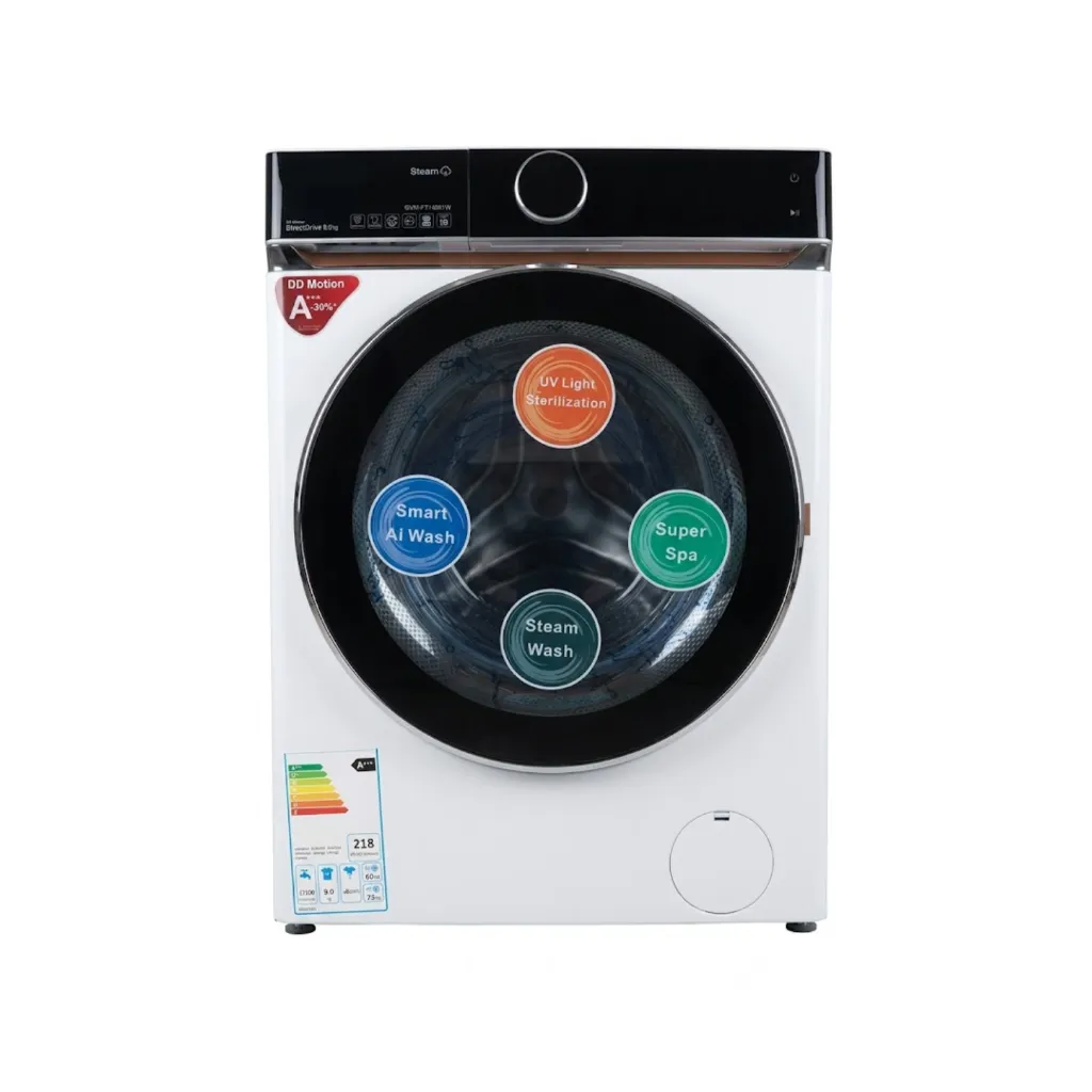 [GWM-FT14801W] GWM-FT14801W - غسالة اتوماتيك ابيض 9 كغ باب فيميه شاشة لمس